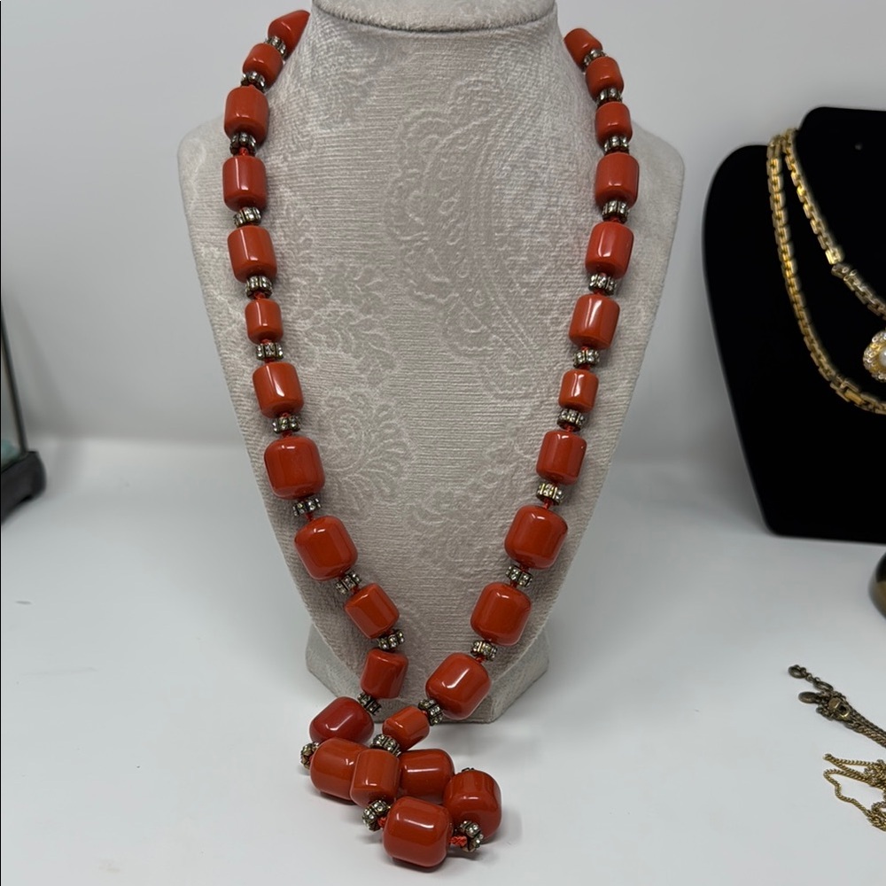 JCrew Elegant Orange Beaded Necklace